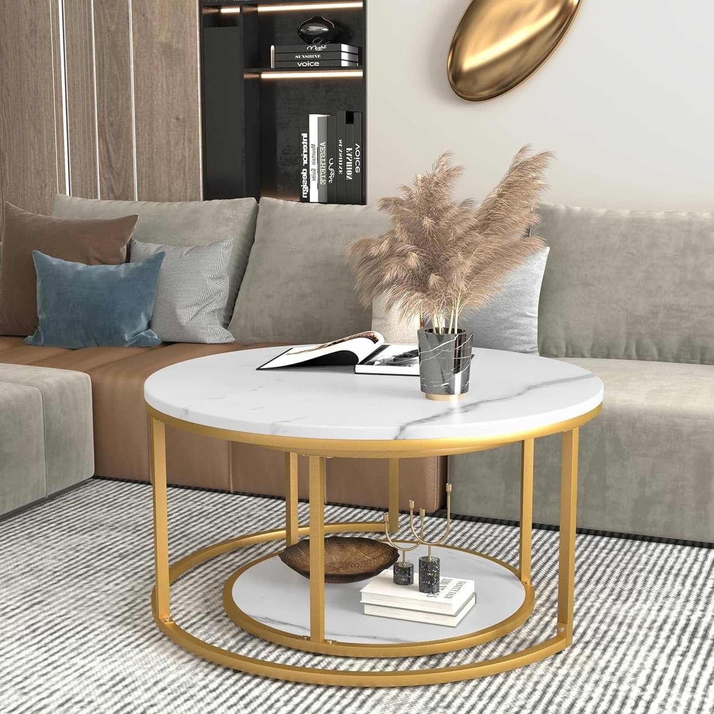 Coffee Tables in marble Finish ( Set of 2 )