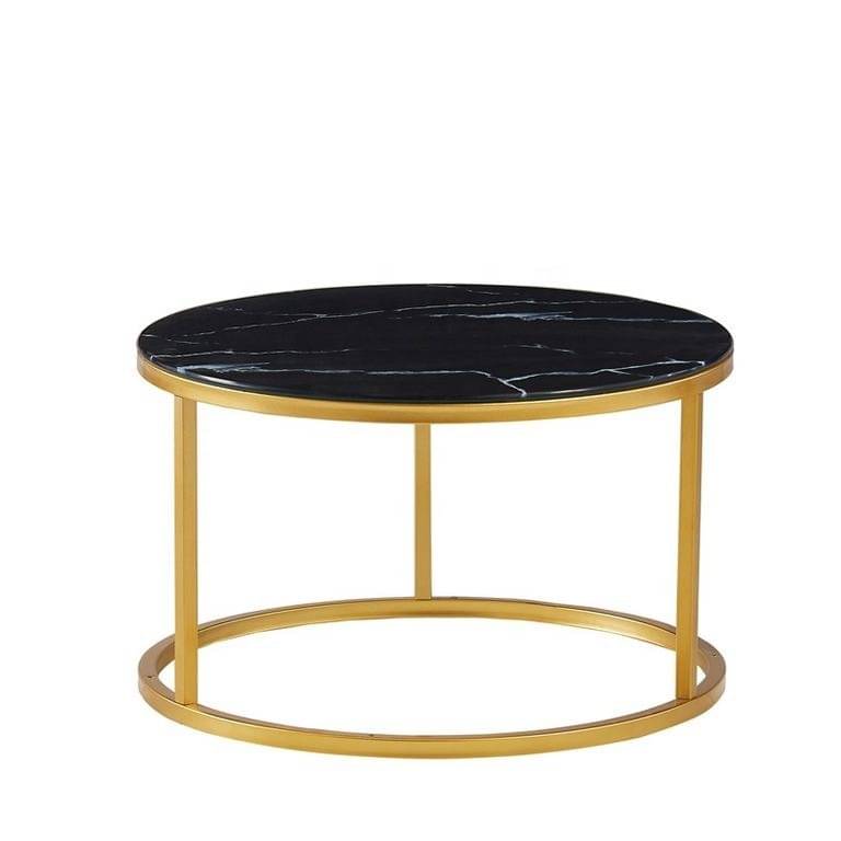 Coffee Table in Marble Finish (Set of 2)