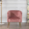 Sacramento Velvet Barrel Chair - front_view