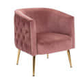 Sacramento Velvet Barrel Chair - left_view