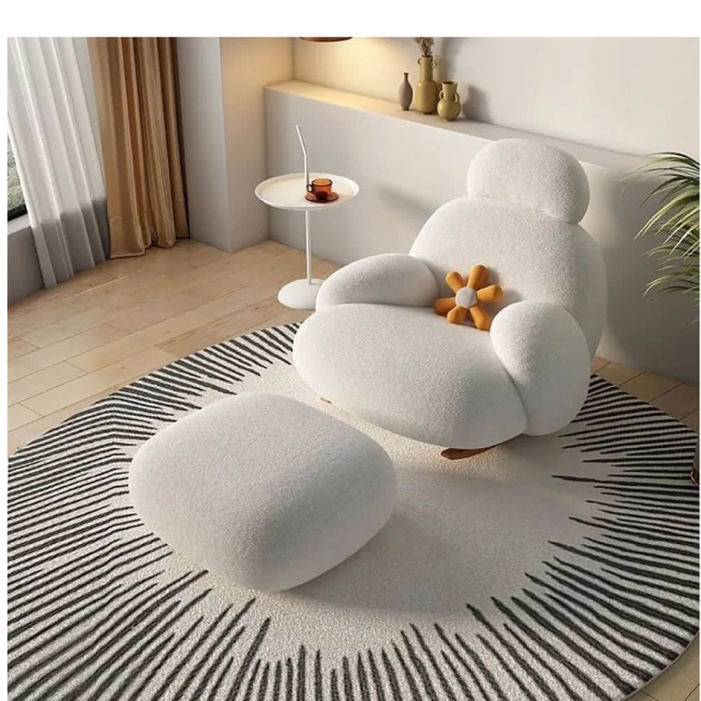 Tauras Luxurious Arm Chair with Footstool - photo