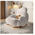 Tauras Luxurious Arm Chair with Footstool - left_view