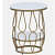 Ally Metal End Table In Gold Finish - front_view