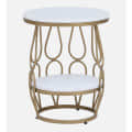 Ally Metal End Table In Gold Finish - top_view