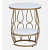 Ally Metal End Table In Gold Finish - top_view