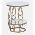Ally Metal End Table In Gold Finish - rear_view