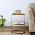 Insignia Metal End Table In Gold Finish - photo