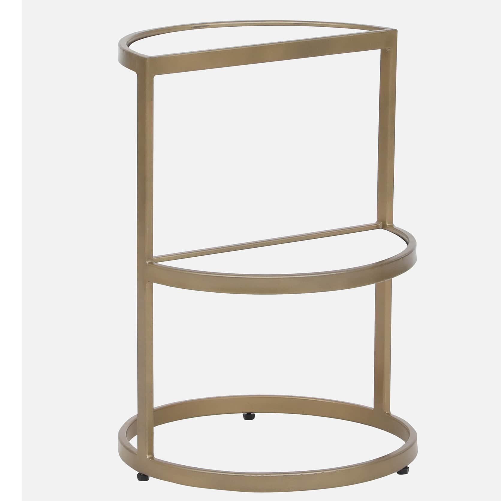 Insignia Metal End Table In Gold Finish - front_view