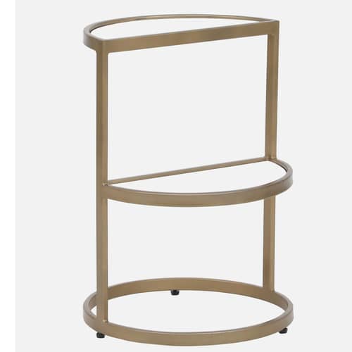 Insignia Metal End Table In Gold Finish