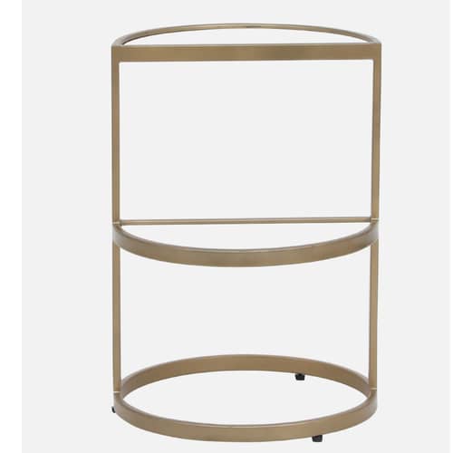 Insignia Metal End Table In Gold Finish