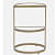 Insignia Metal End Table In Gold Finish - top_view