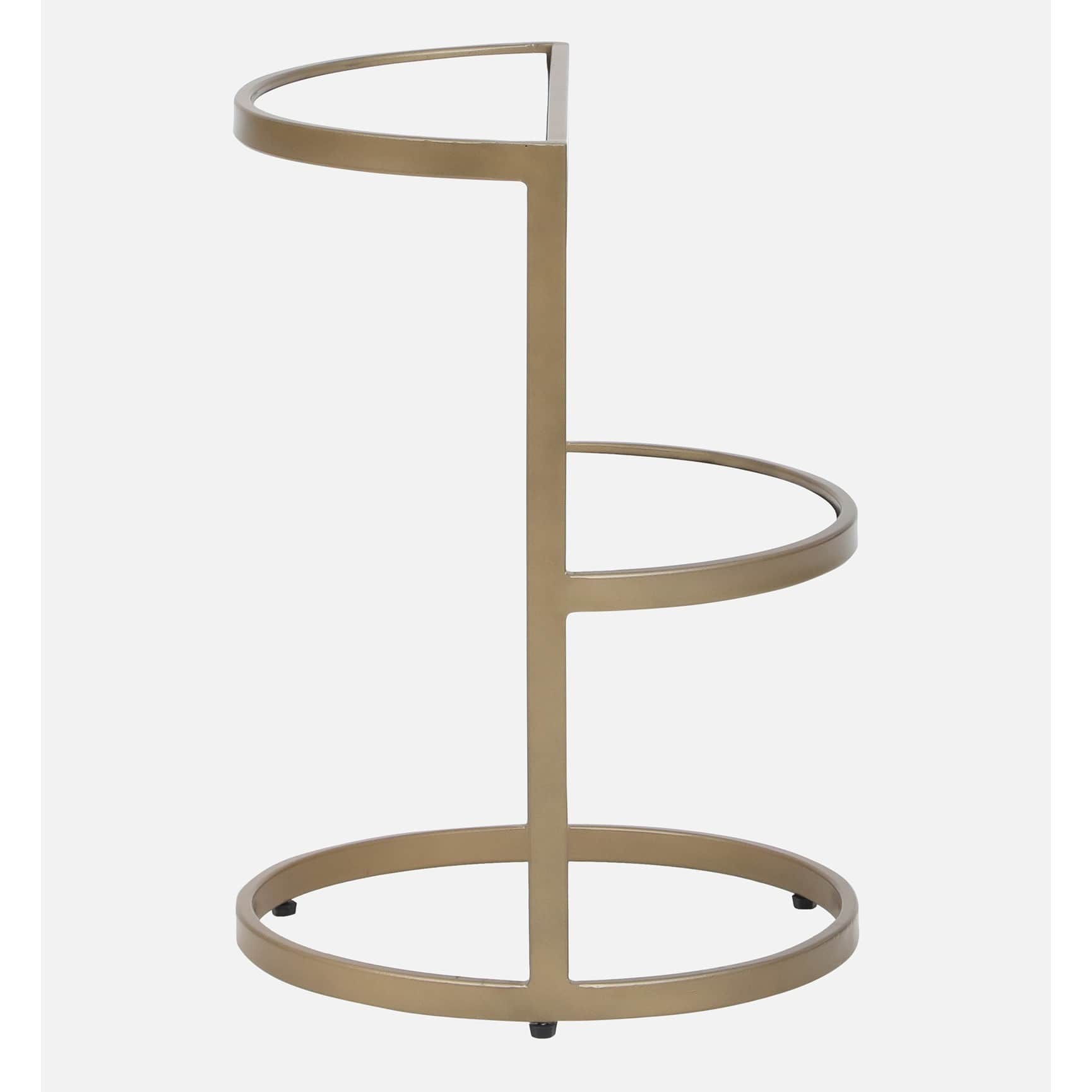 Insignia Metal End Table In Gold Finish - rear_view