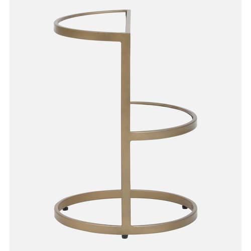 Insignia Metal End Table In Gold Finish