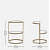 Insignia Metal End Table In Gold Finish - left_view