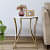 Pokhara Metal End Table In Gold Finish - photo