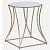 Pokhara Metal End Table In Gold Finish - top_view