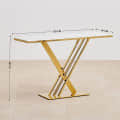 Kerby Tempered Glass Top Console Table - right_view