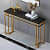 Warc Black Tempered Glass Top Console Table - front_view