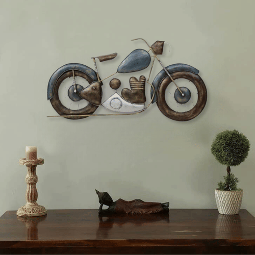 Harley Davidson Bike Multicolor Wall Art