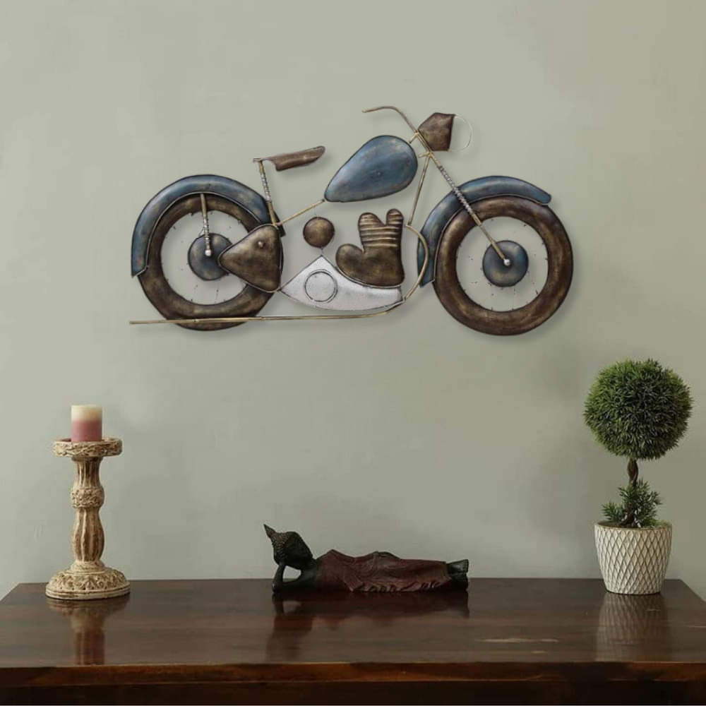 Harley Davidson Bike Multicolor Wall Art - photo