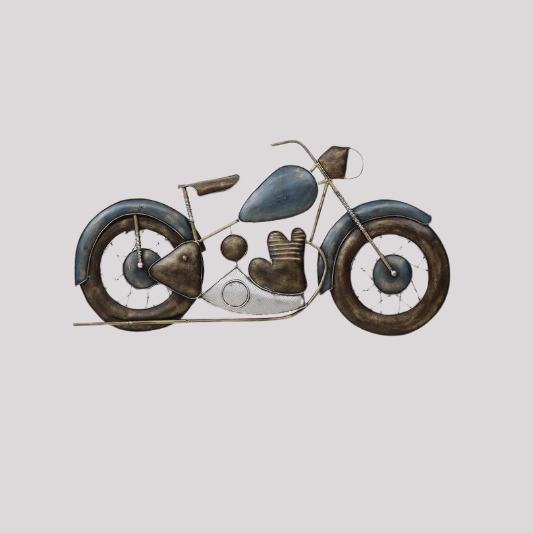 Harley Davidson Bike Multicolor Wall Art - front_view
