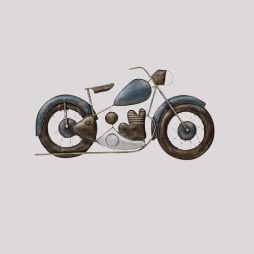 Harley Davidson Bike Multicolor Wall Art