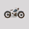 Harley Davidson Bike Multicolor Wall Art - front_view