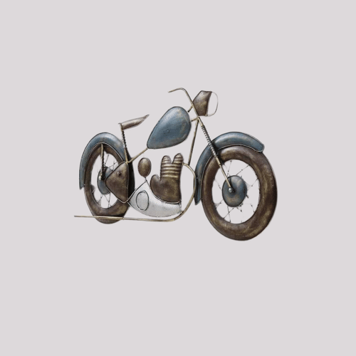 Harley Davidson Bike Multicolor Wall Art
