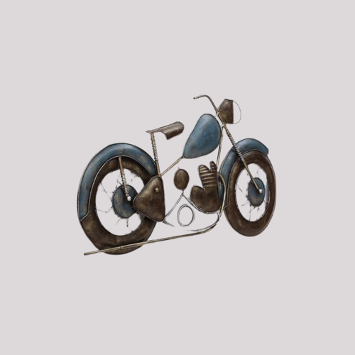 Harley Davidson Bike Multicolor Wall Art