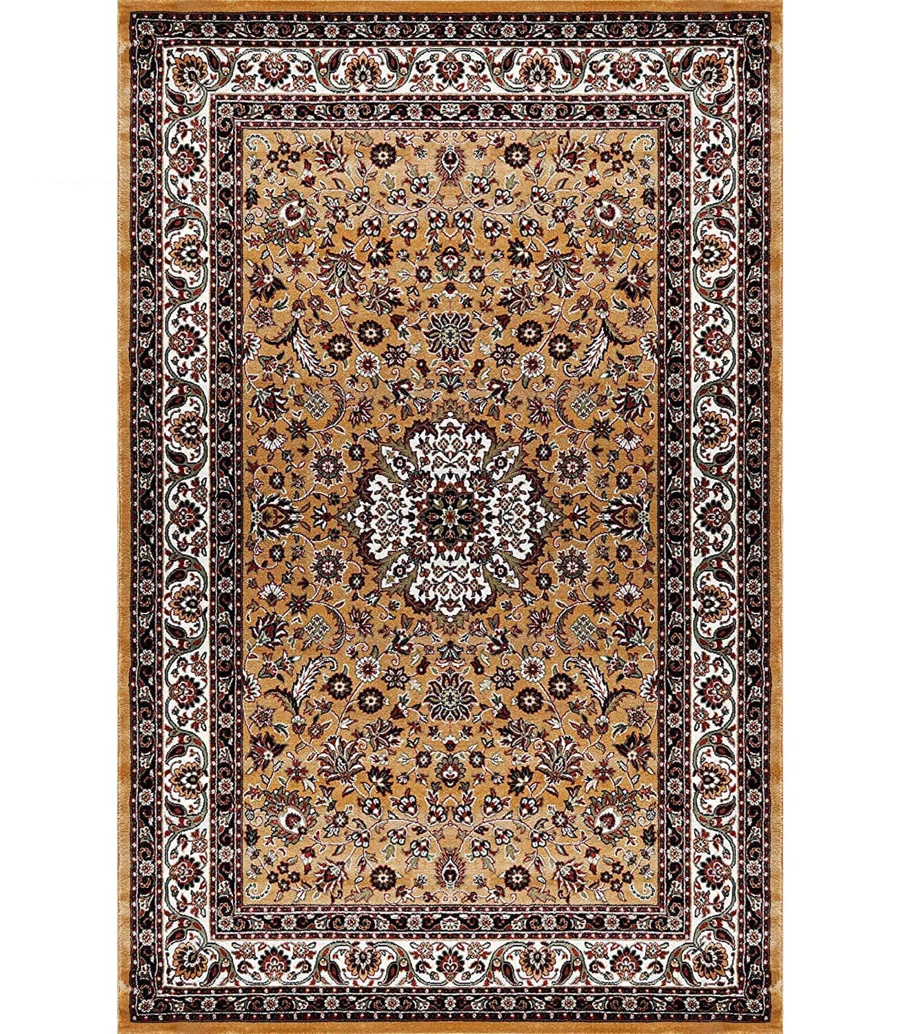 Gold Royal Silk Carpet With 18mm Pile - front_view