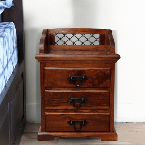 Memphis Solid Wood Bedside Table