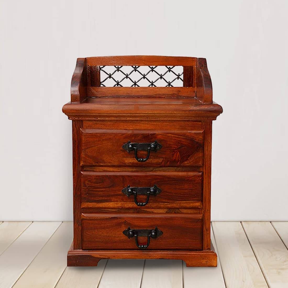 Memphis Solid Wood Bedside Table