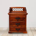 Memphis Solid Wood Bedside Table - front_view