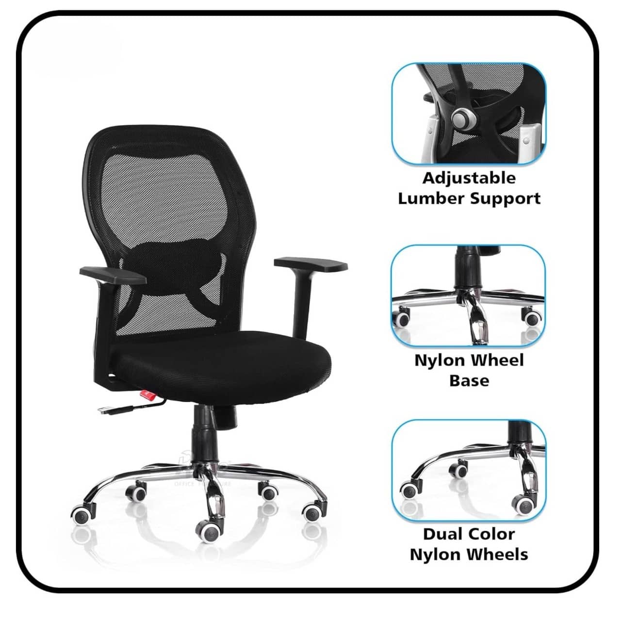 Platinum Medium Back Office Chair