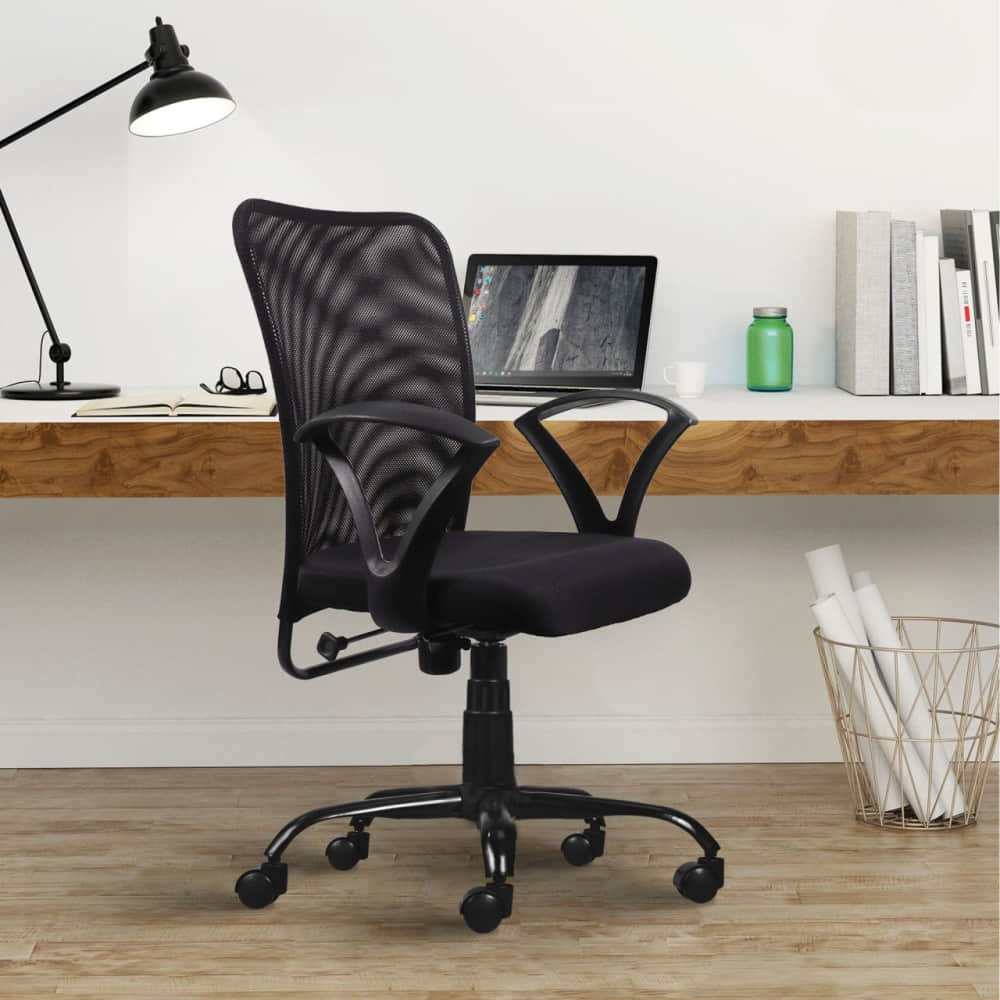 Clint Sigma Mesh Mid Back Office Chair (Black) - photo