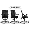 Clint Sigma Mesh Mid Back Office Chair (Black) - top_view