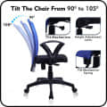 Clint Sigma Mesh Mid Back Office Chair (Blue) - front_view