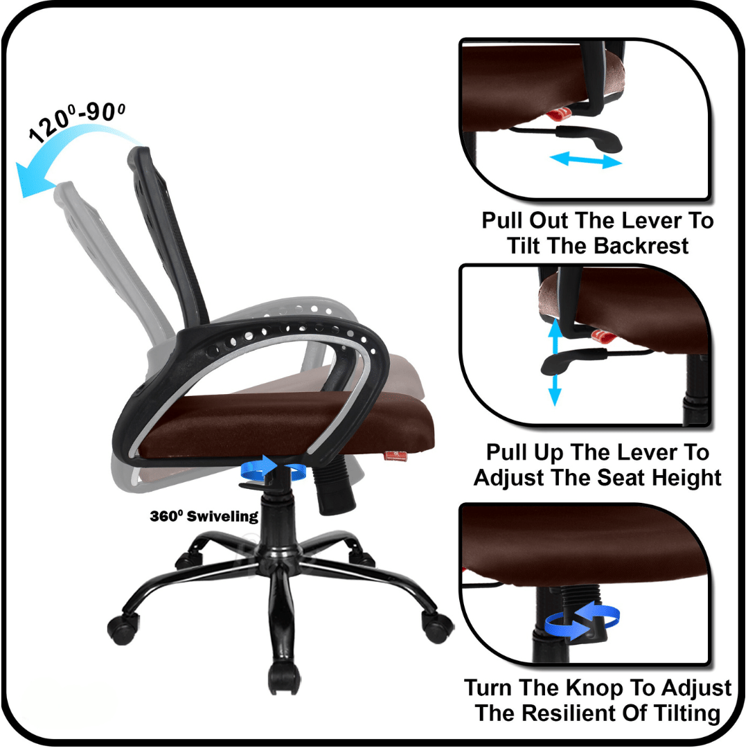 Mesh Mid-Back Ergonomic Office Chair
