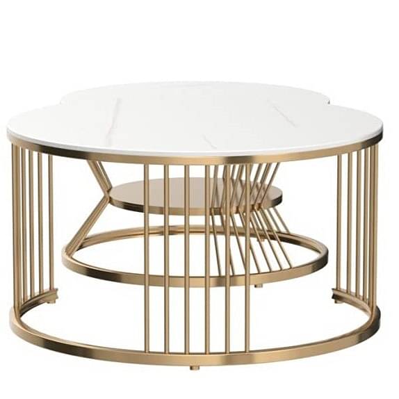 Tauras Nesting table in PVD gold finish