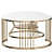 Tauras Nesting table in PVD gold finish - front_view