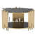 Floating Coffee Table in Gold Finish - top_view