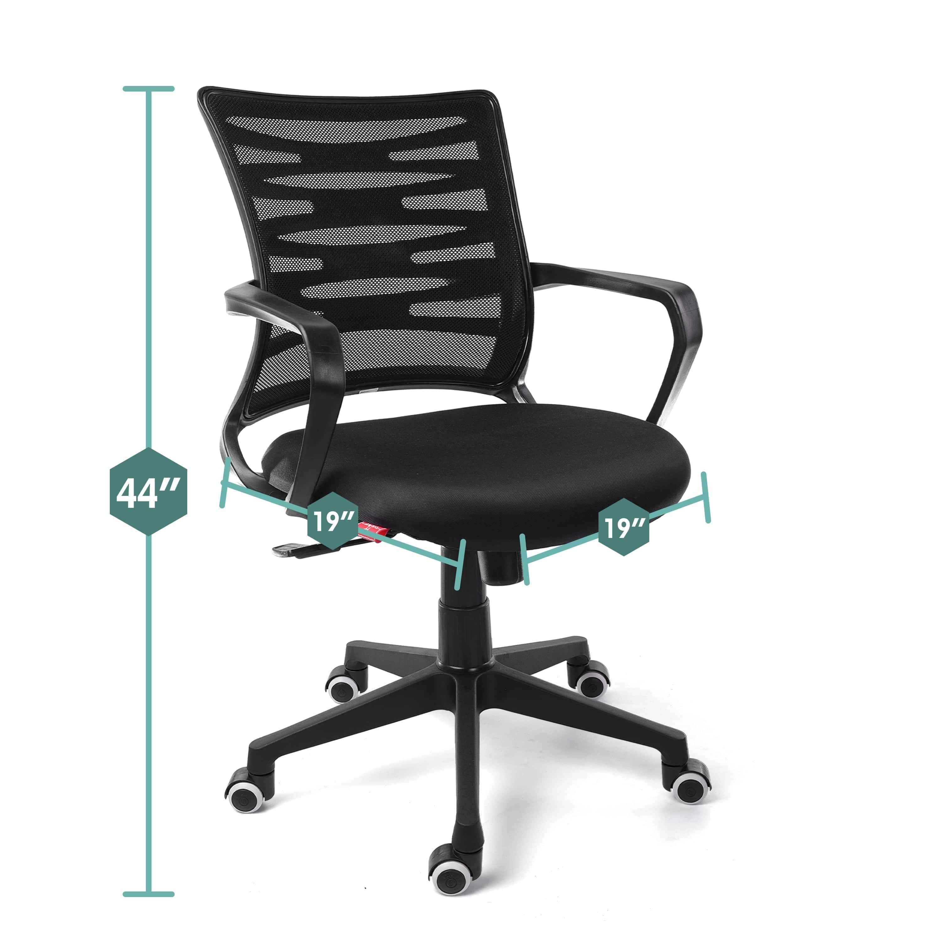 Zigzag Mesh Mid-Back Ergonomic Office Chair | Study Chair | Revolving Chair | Computer Chair