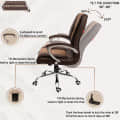 Valencia Leatherette & Jute Revolving Office Chair - front_view