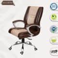 Valencia Leatherette & Jute Revolving Office Chair - rear_view