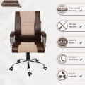 Valencia Leatherette & Jute Revolving Office Chair - left_view