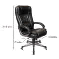 Clint Leatherette Executive High Back Revolving Office Chair - top_view