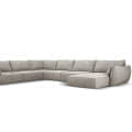 U - Shaped Fabric Sofa - front_view