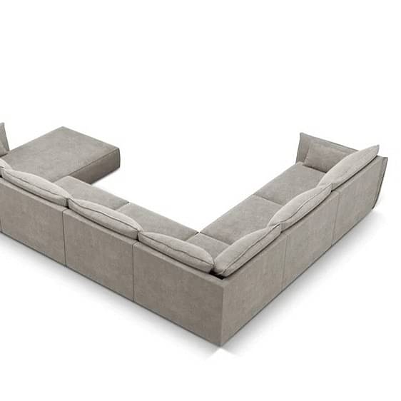 U - Shaped Fabric Sofa