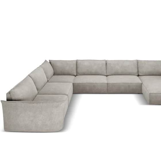 U - Shaped Fabric Sofa - left_view