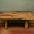 Teak Finish Coffee Table - photo